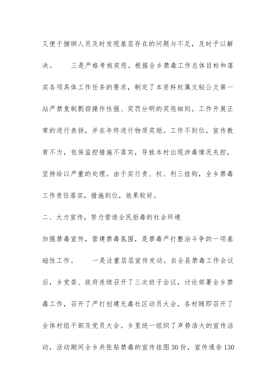 乡2024年禁毒工作总结-_第2页