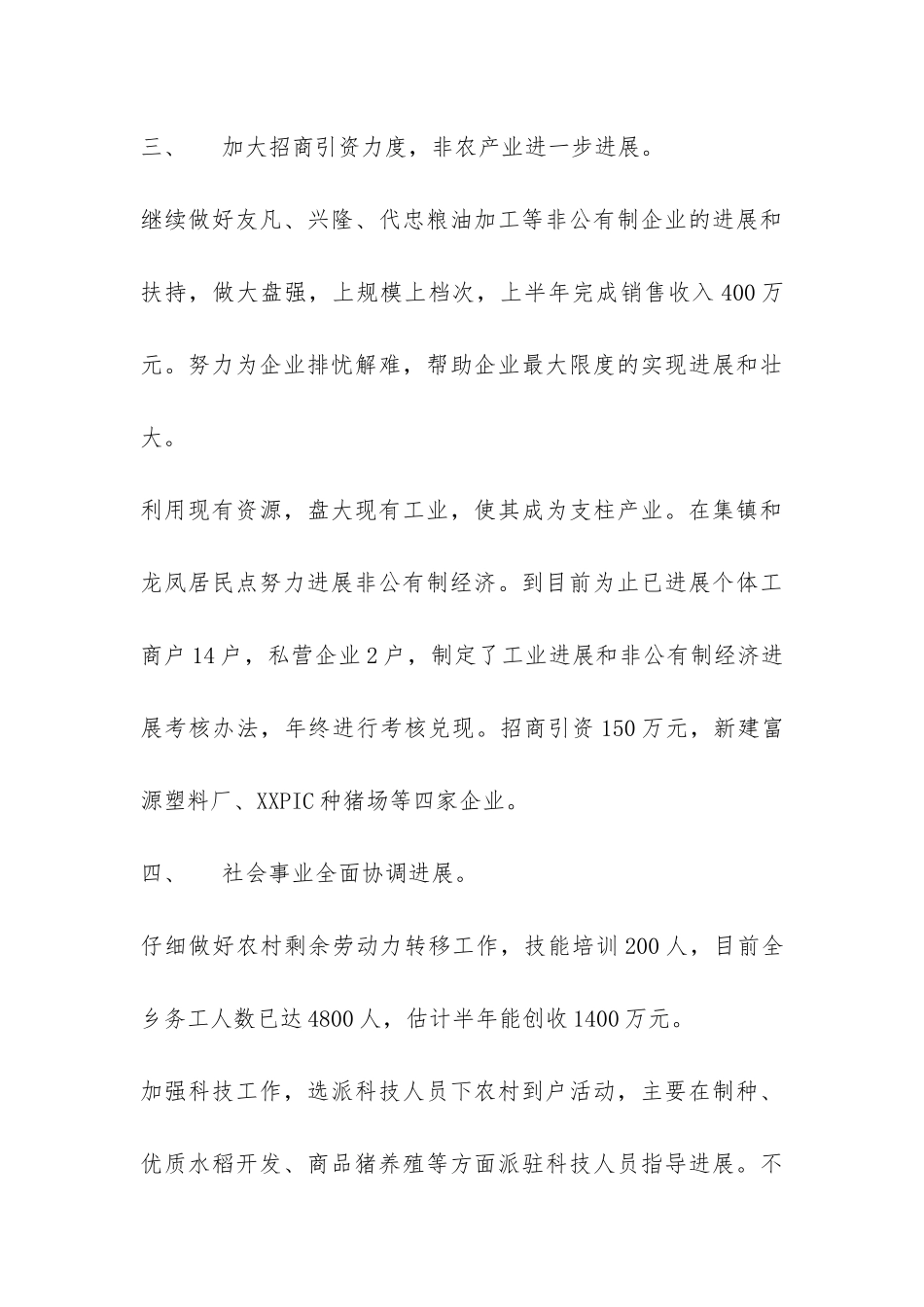 乡人民政府工作总结-_第3页