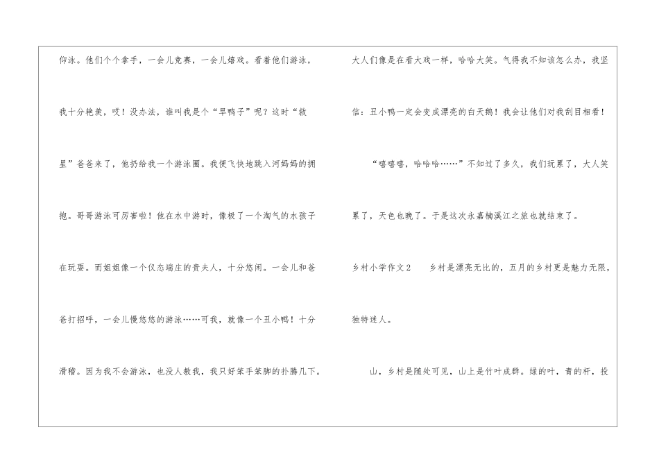 乡村小学作文_第2页