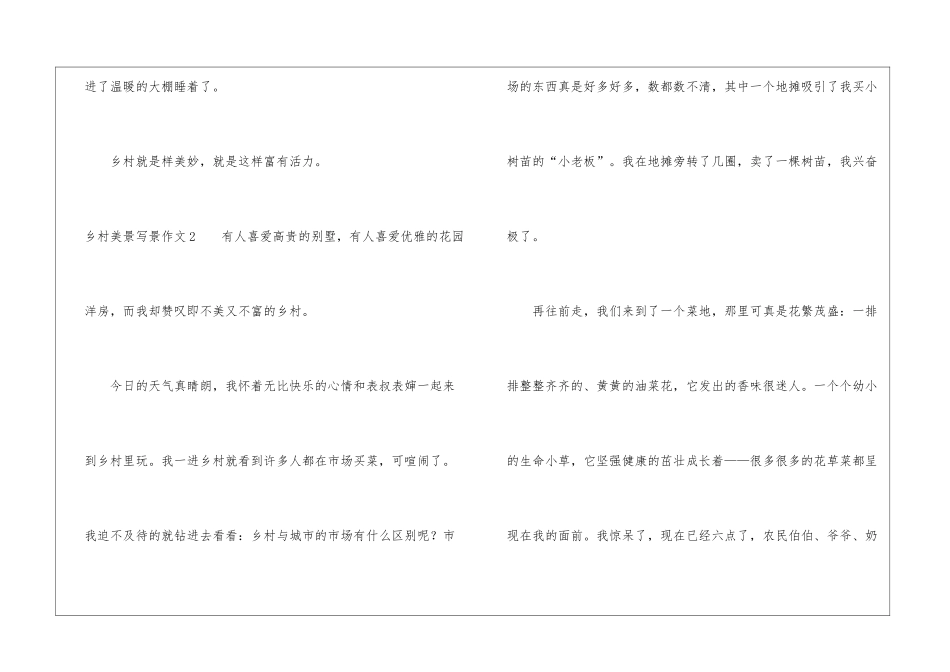 乡村美景写景作文_第3页