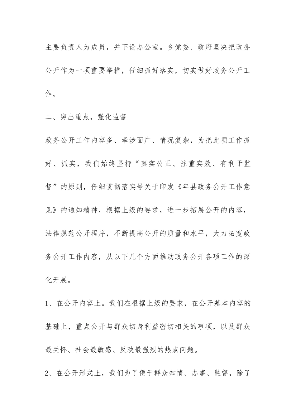 乡镇政务公开自查报告-_第2页