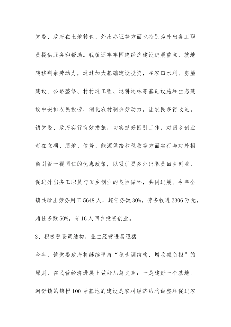 乡镇民营经济工作总结-_第3页