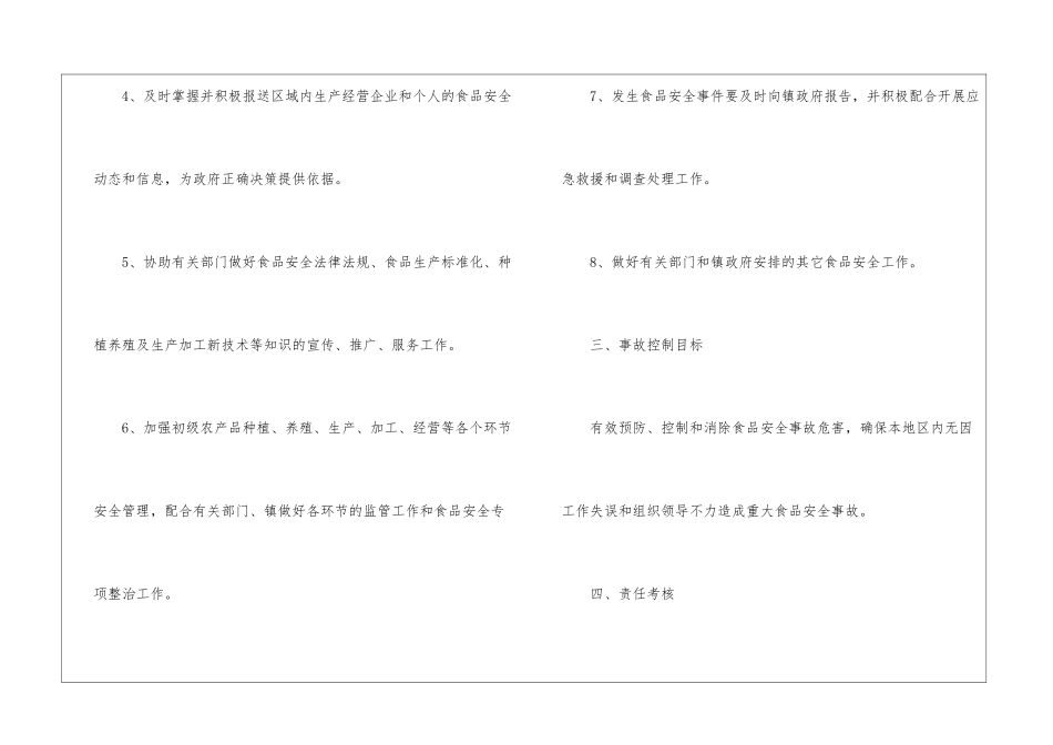 乡镇食品安全责任书_第3页