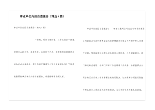 事业单位内控自查报告