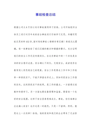 事故检查总结-