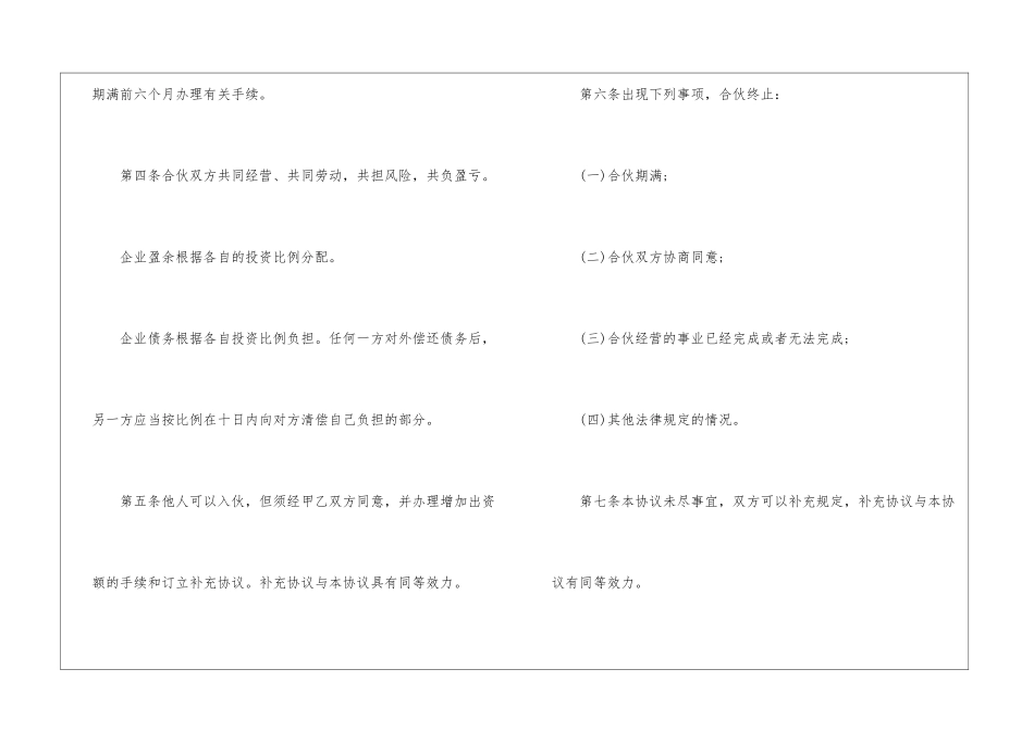 二人合资开店合同范本_第2页