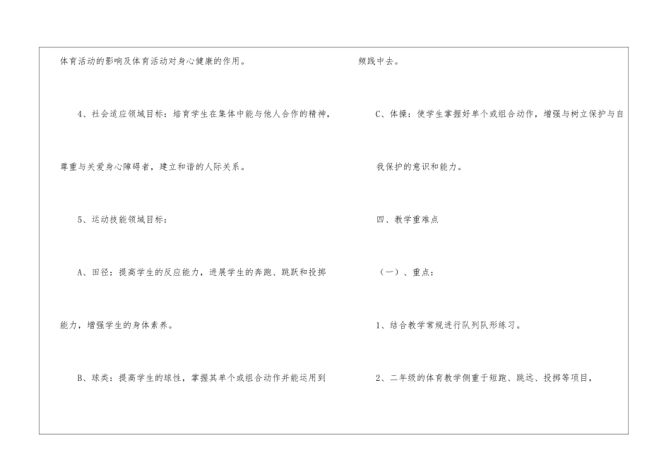 二年级下学期体育教学计划(通用3篇)_第3页