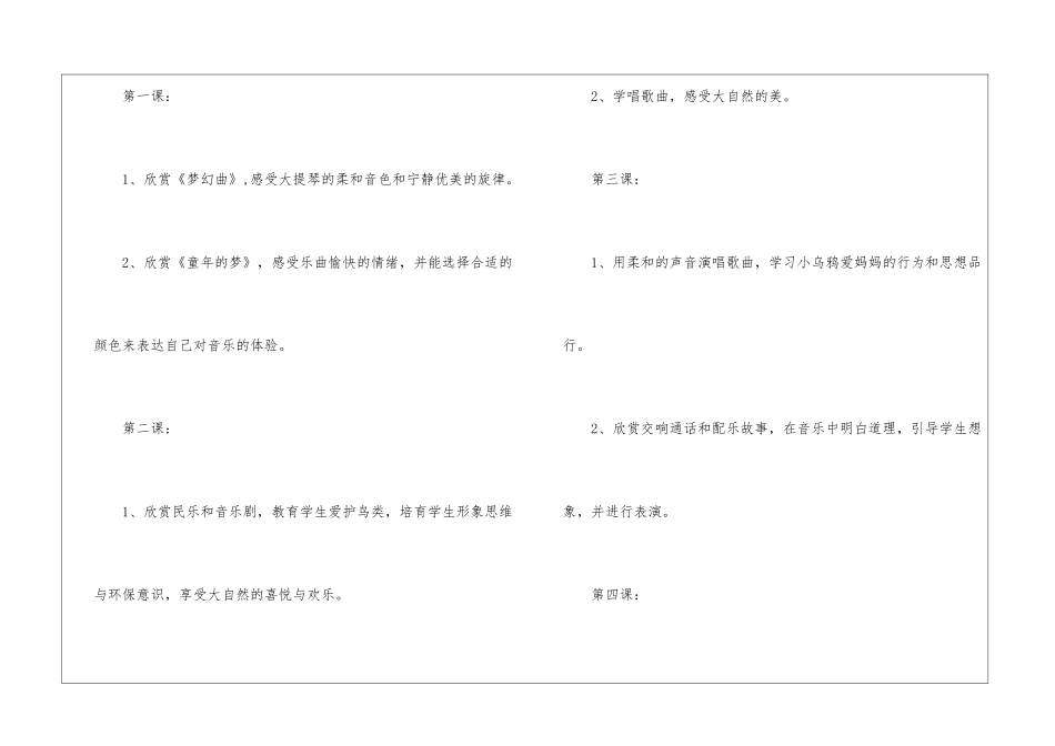 二年级下学期音乐教学计划5篇_第3页