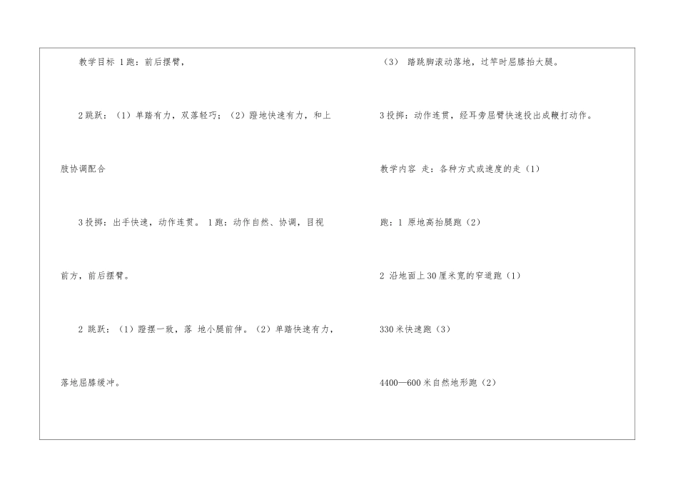 二年级体育教学计划模板集锦五篇_第3页