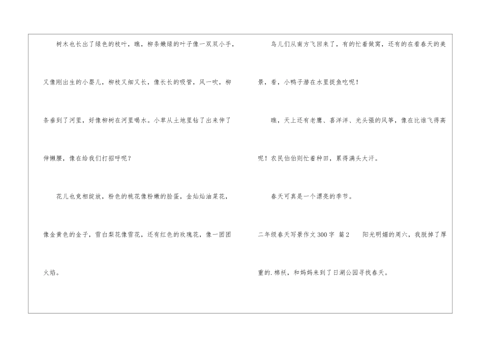 二年级春天写景作文300字锦集六篇_第2页