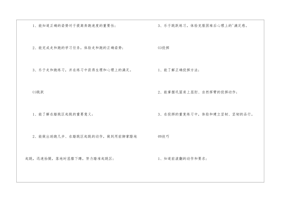 二年级第二学期的体育教学计划_第3页