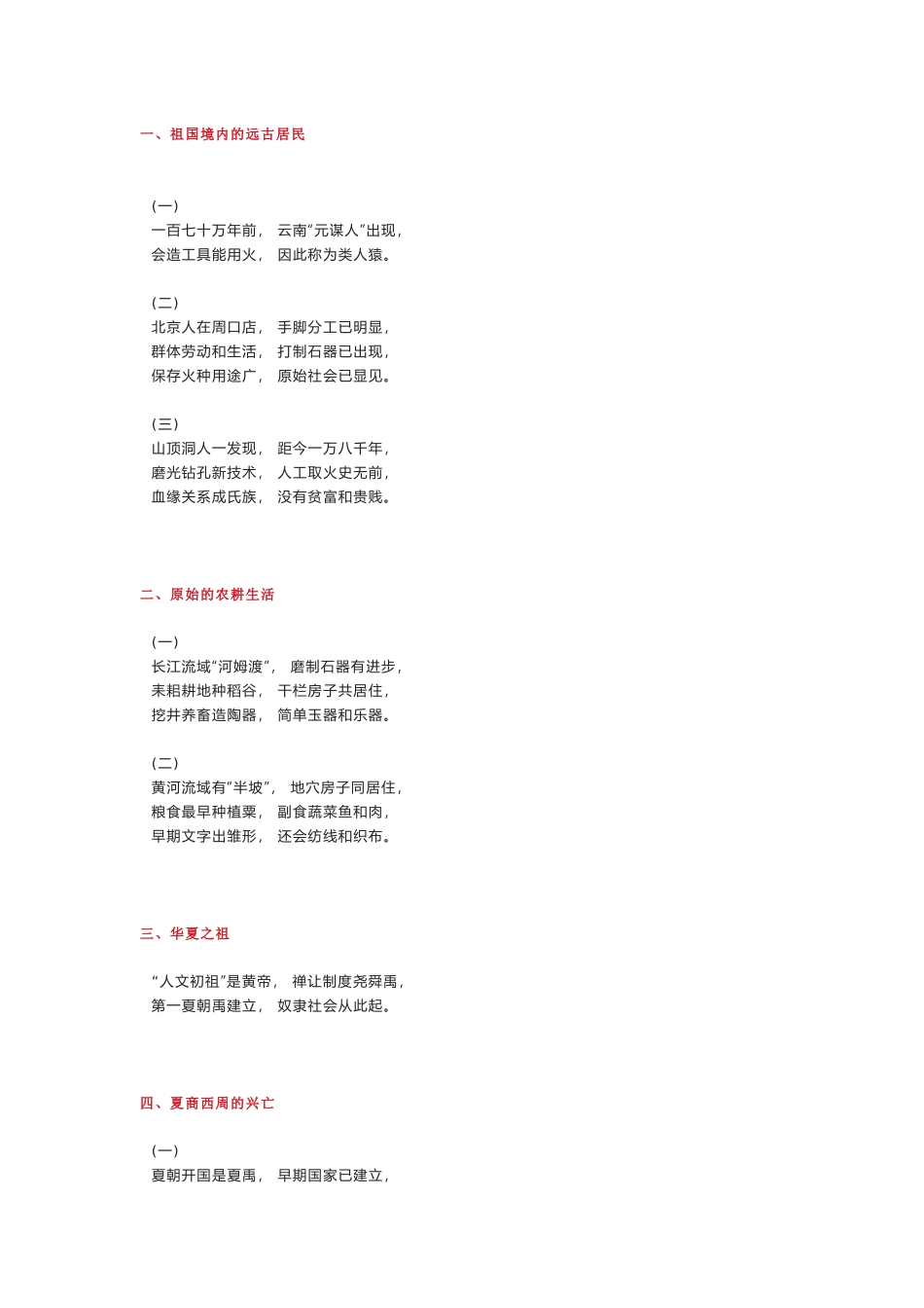 初中历史知识点顺口溜_第1页