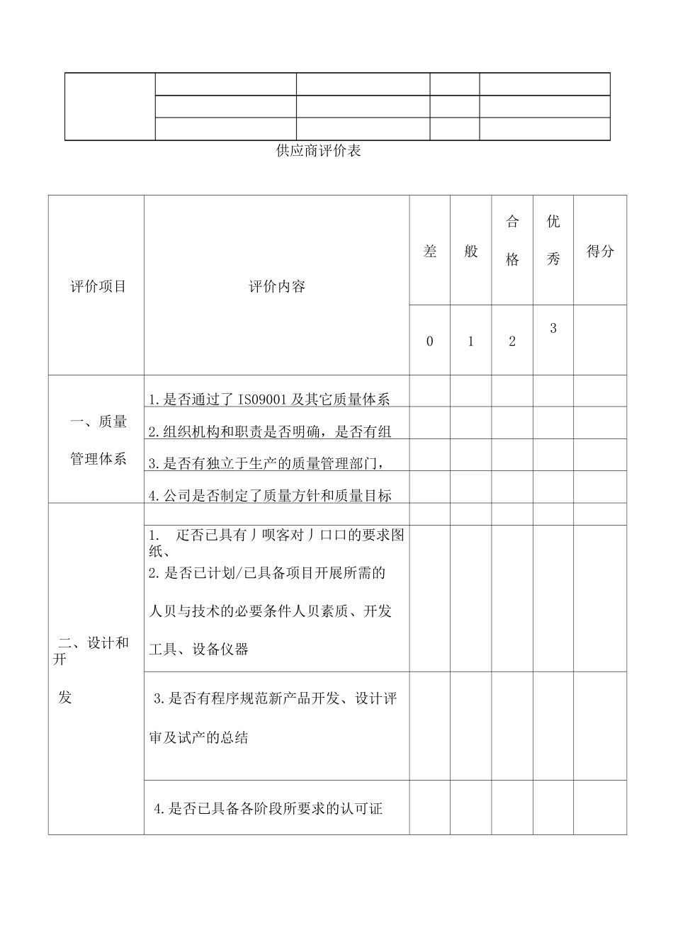 供应商评价报告 _第3页