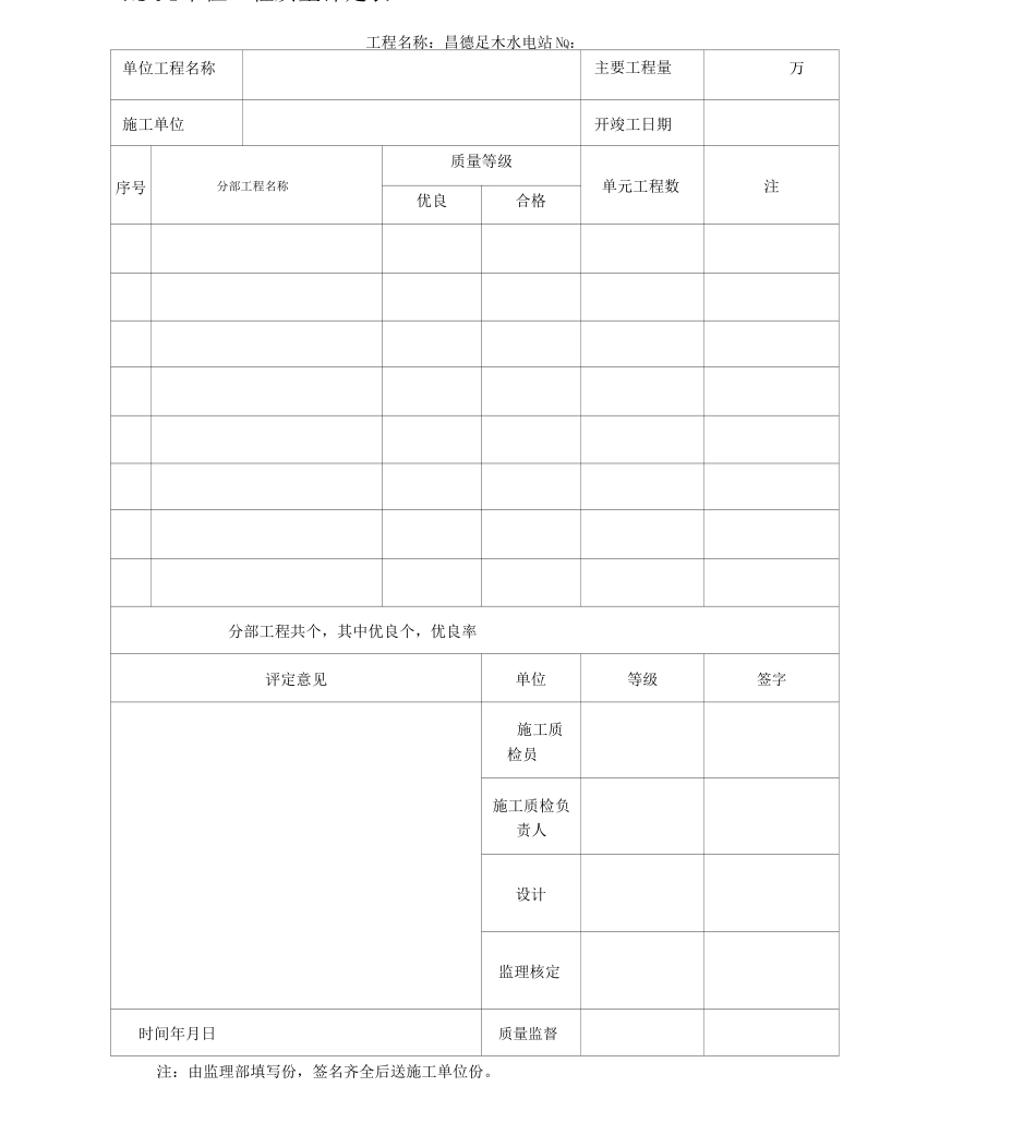 水电工程验收表格_第1页