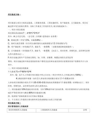 工程公司提成方法汇总 