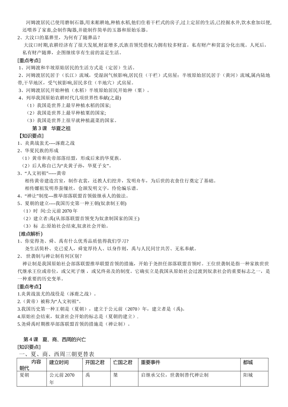 2025年人教版七年级历史上册知识点归纳整理说课讲解_第3页