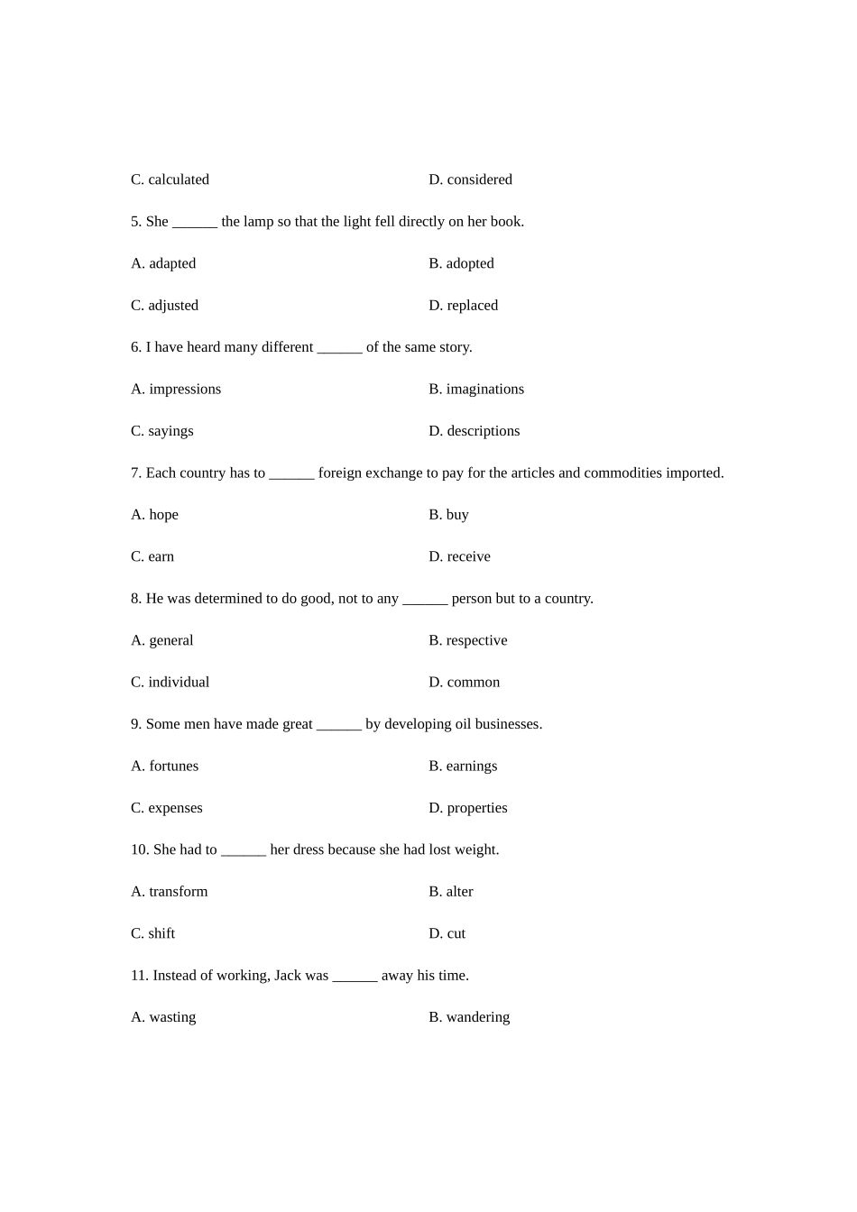 2025年全国1月高等教育自学考试基础英语试题课程代码_第2页
