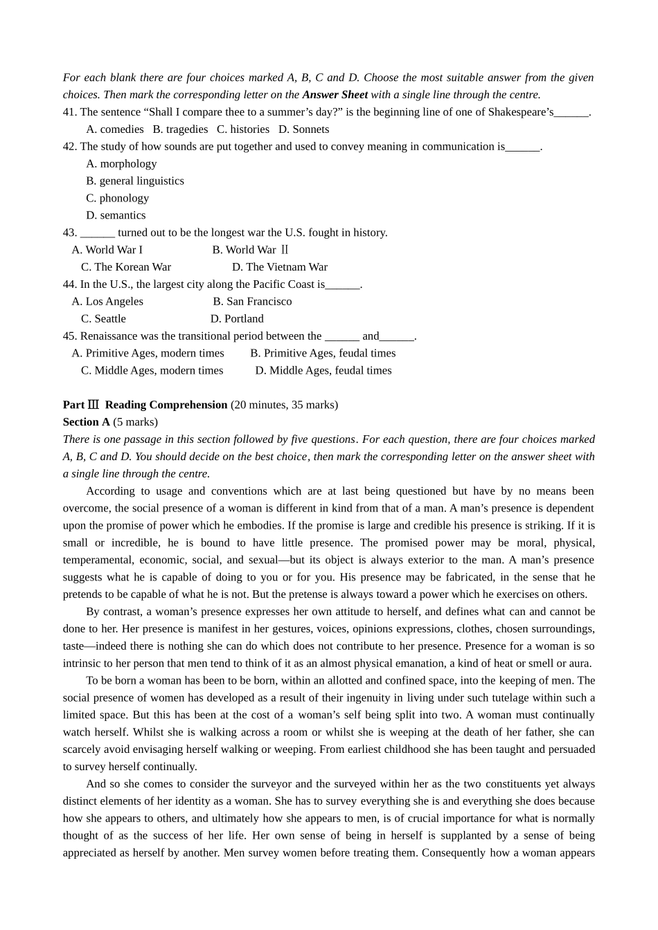 2025年全国大学生英语竞赛英语组模拟题_第2页
