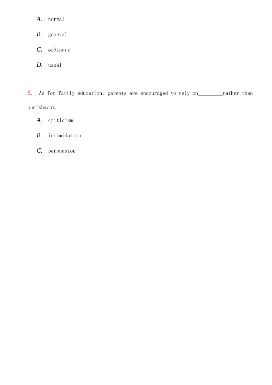 2025年10月全国自考英语试题及答案_第2页