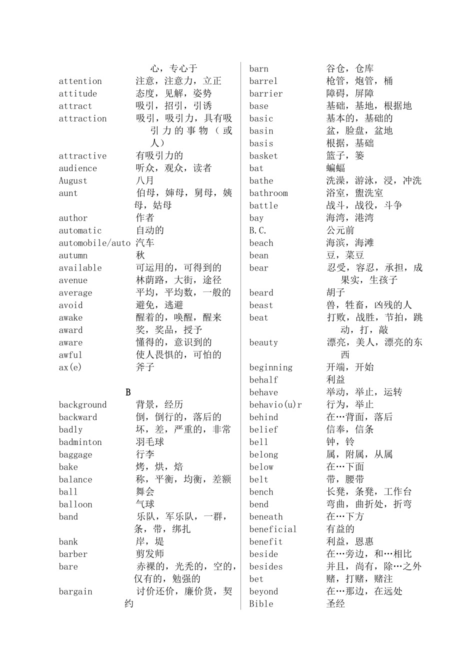 2025年专升本英语三级词汇_第3页