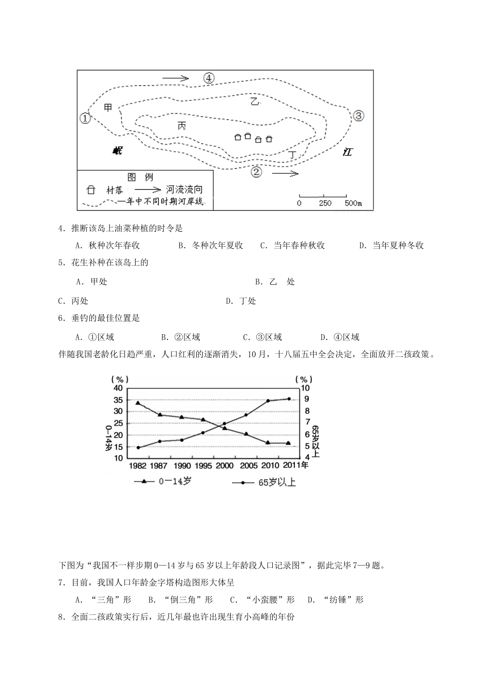 2025年高二文综下学期学业水平考试试题_第2页