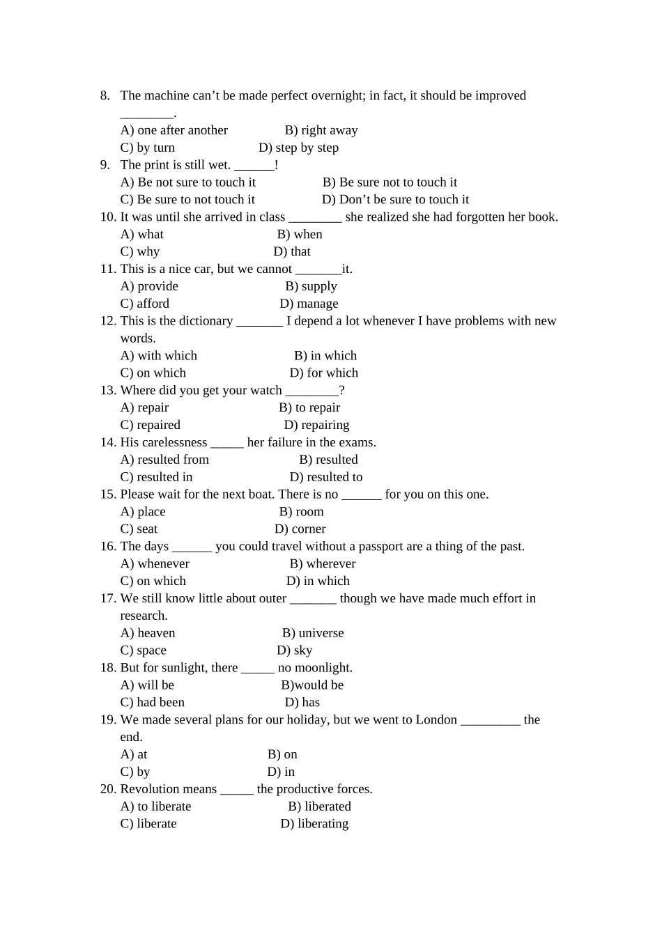 2025年专升本考试英语真题复习过程_第3页