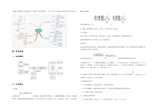 2025年人教七年级数学上册知识点思维导图及总结