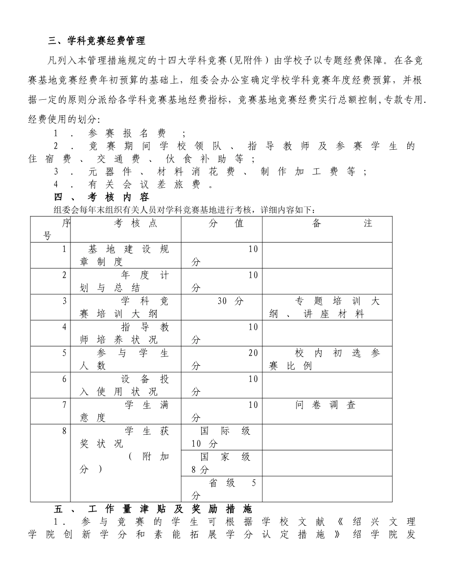 2025年绍兴文理学院大学生学科竞赛管理办法征询稿_第3页