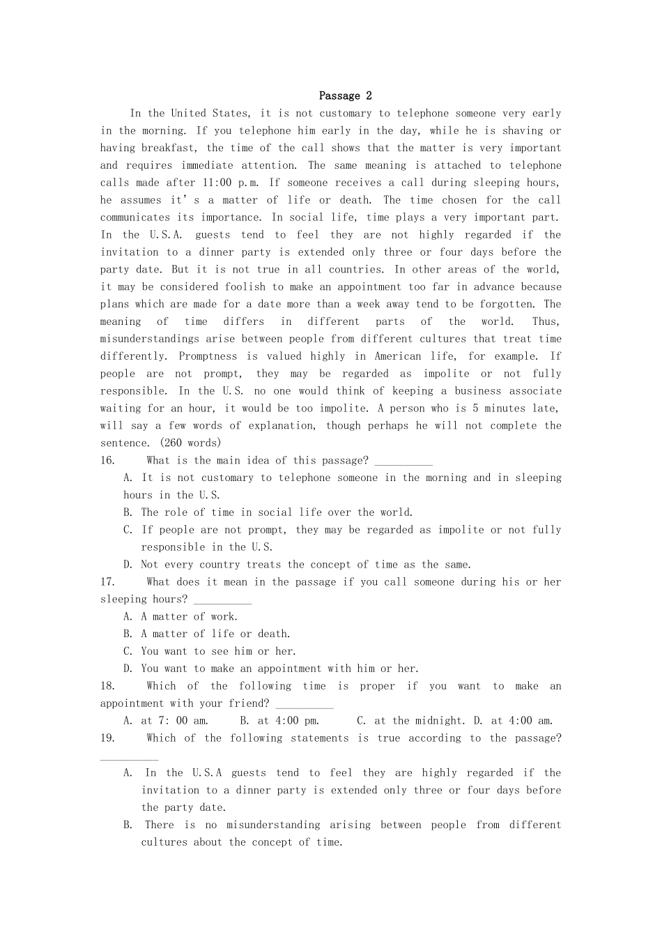 2025年试题题库—大学本科英语b最全9月大学本科英语试题_第3页