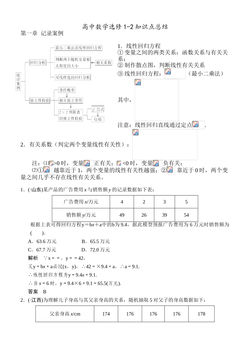 2025年高中数学文科选修12知识点总结知识讲解_第2页