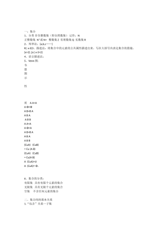 2025年高中数学集合知识点总结