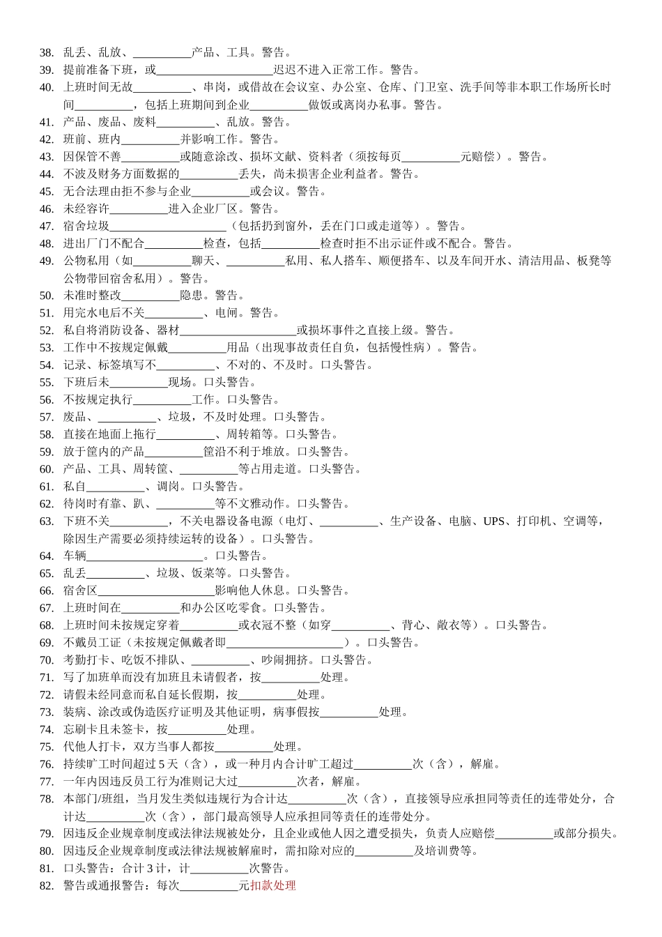 2025年行为考核细则考勤奖惩门卫管理制度笔试试卷0401B版_第2页