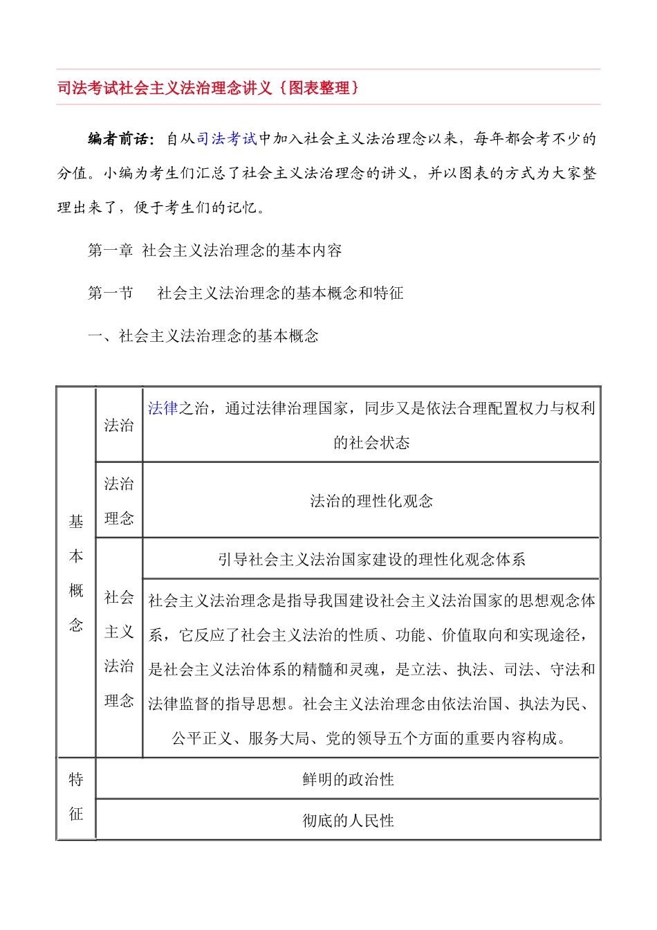 2025年司法考试社会主义法治理念讲义_第1页
