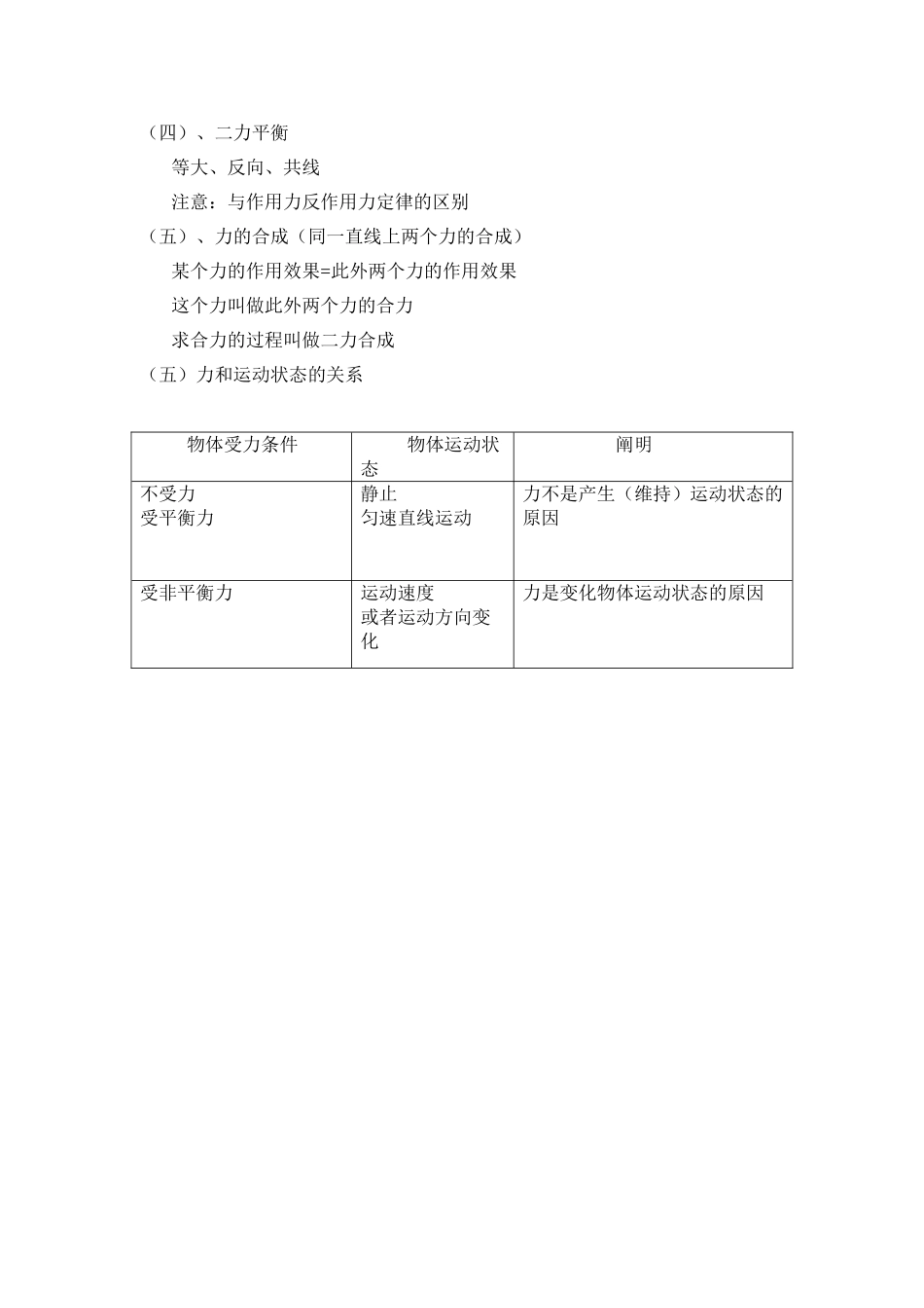 2025年运动与力知识点总结初中物理说课讲解_第3页