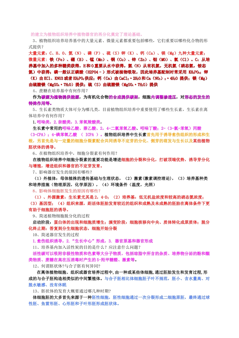 2025年题库.试卷—植物细胞工程试题库.试卷全套_第3页