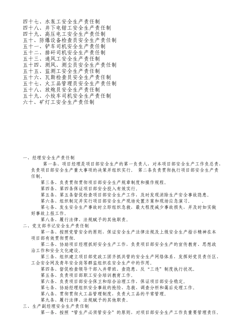 2025年项目部安全生产责任制度汇编全套_第3页