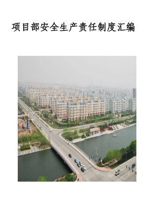 2025年项目部安全生产责任制度汇编全套