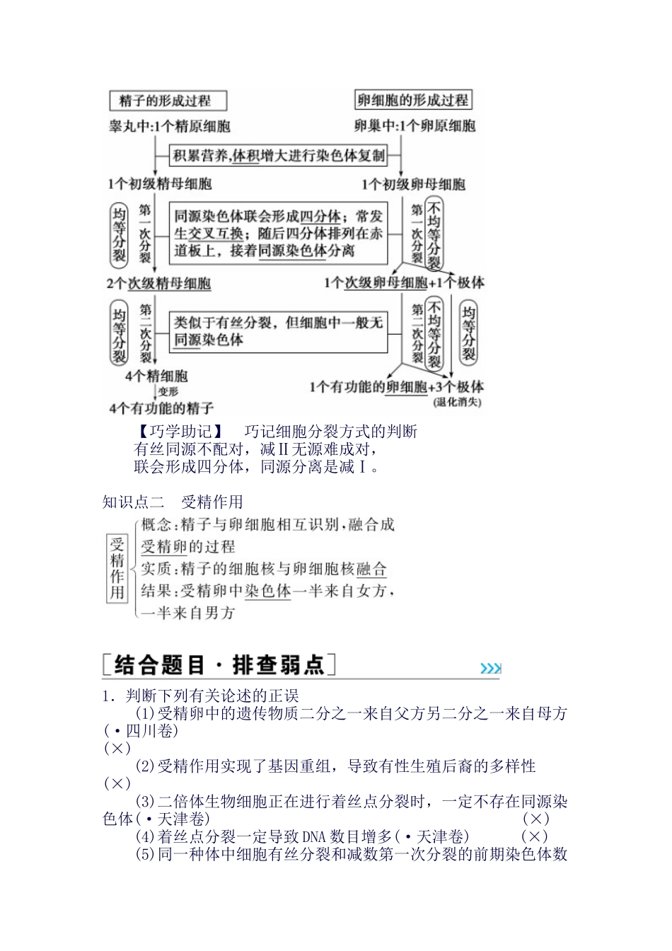 2025年金版学案高考生物一轮复习知识点与课后训练第4单元第12讲减数分裂_第3页