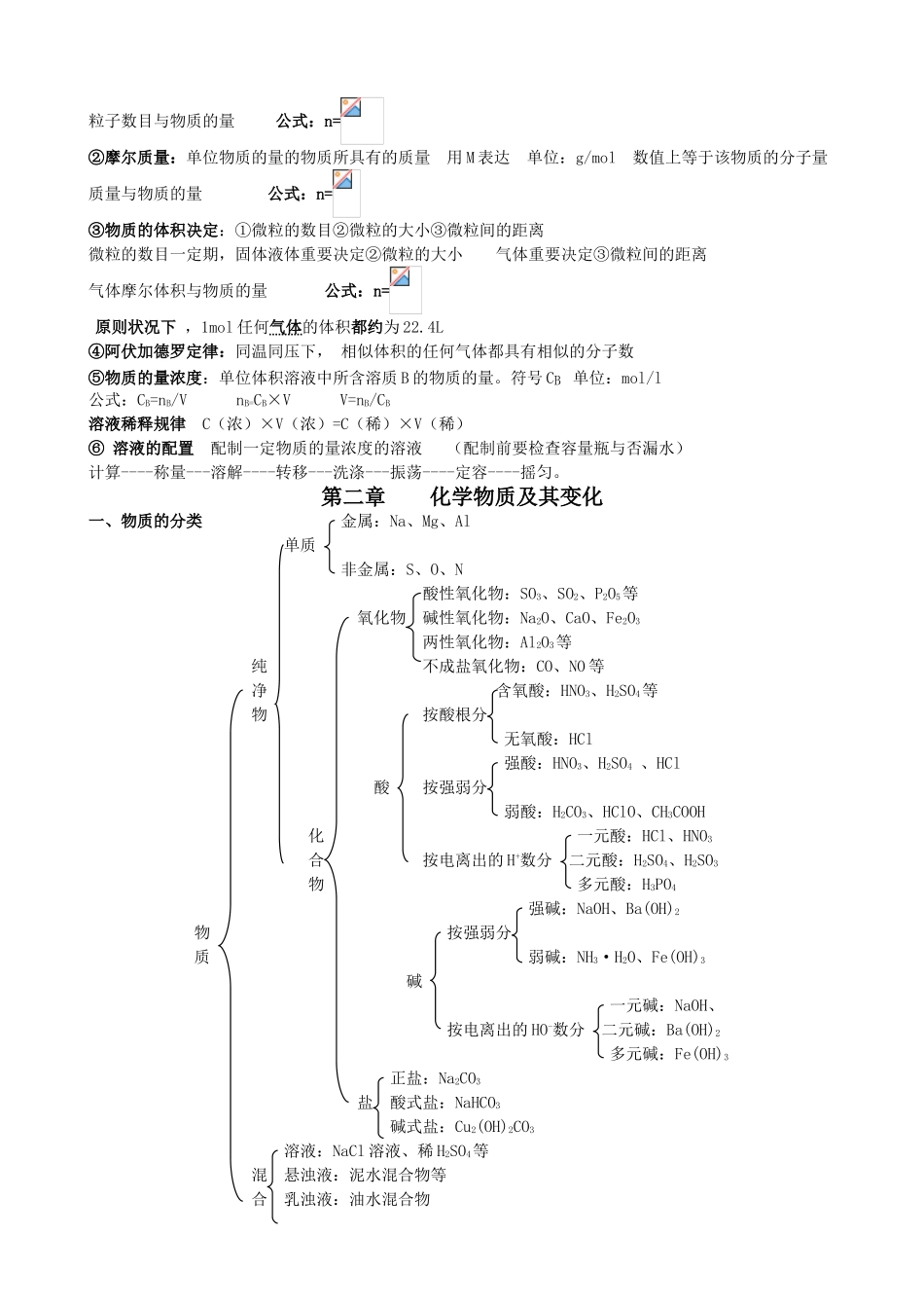 2025年高一化学必修一知识点总结归纳总复习提纲_第3页