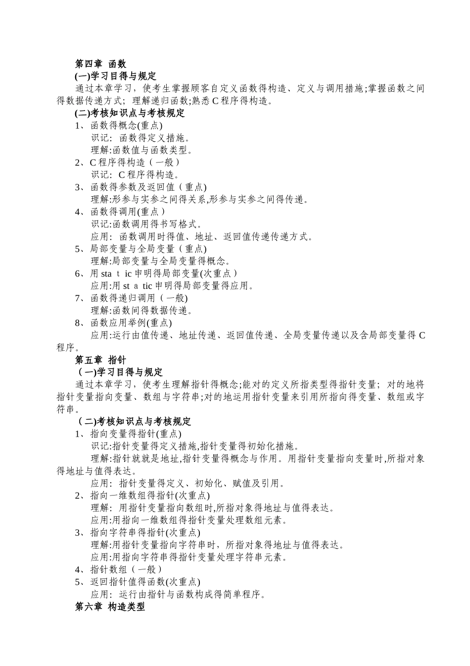 2025年《计算机软件基础》考试大纲_第3页