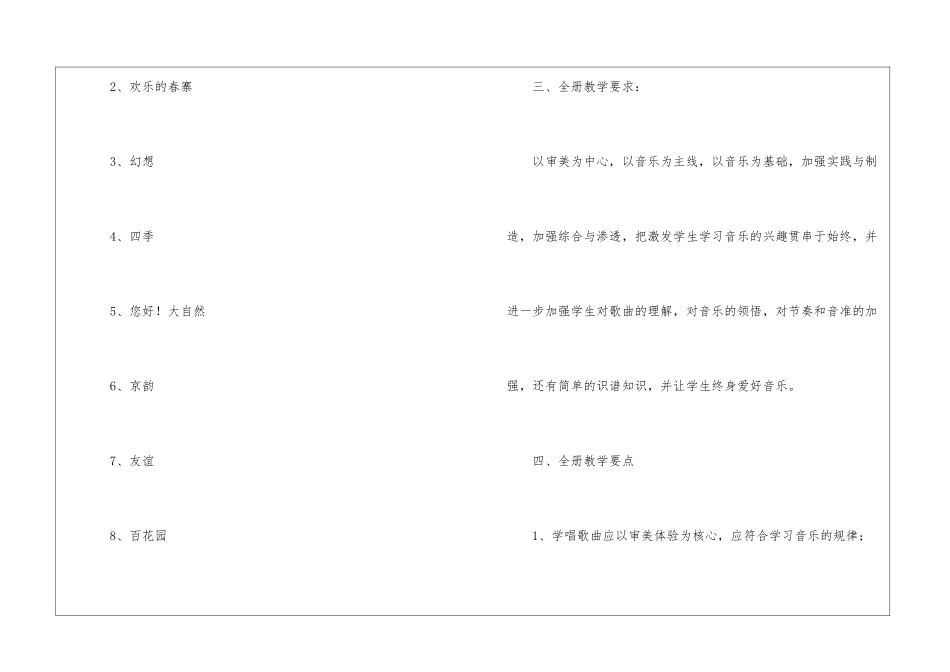 五年级下学期音乐教学计划7篇_第2页