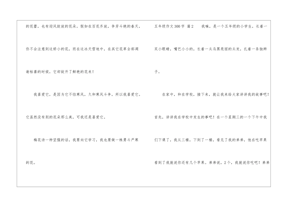 五年级作文300字汇编五篇_第2页