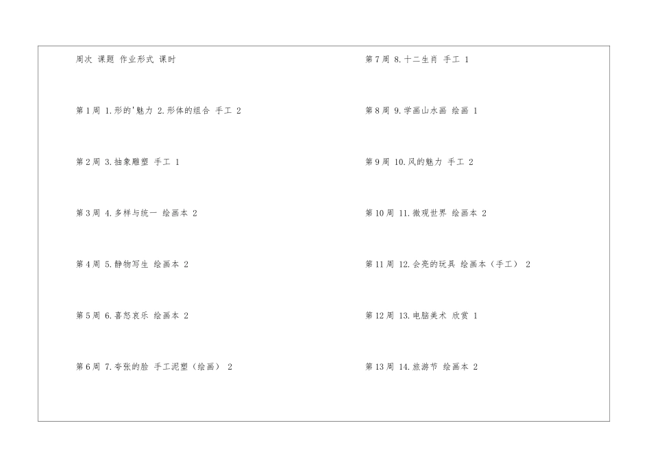 五年级美术下册教学计划_第3页
