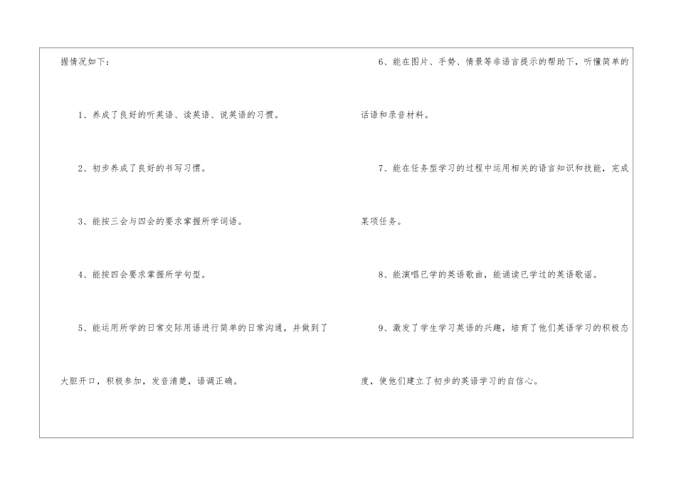 五年级英语教学个人工作总结_第2页
