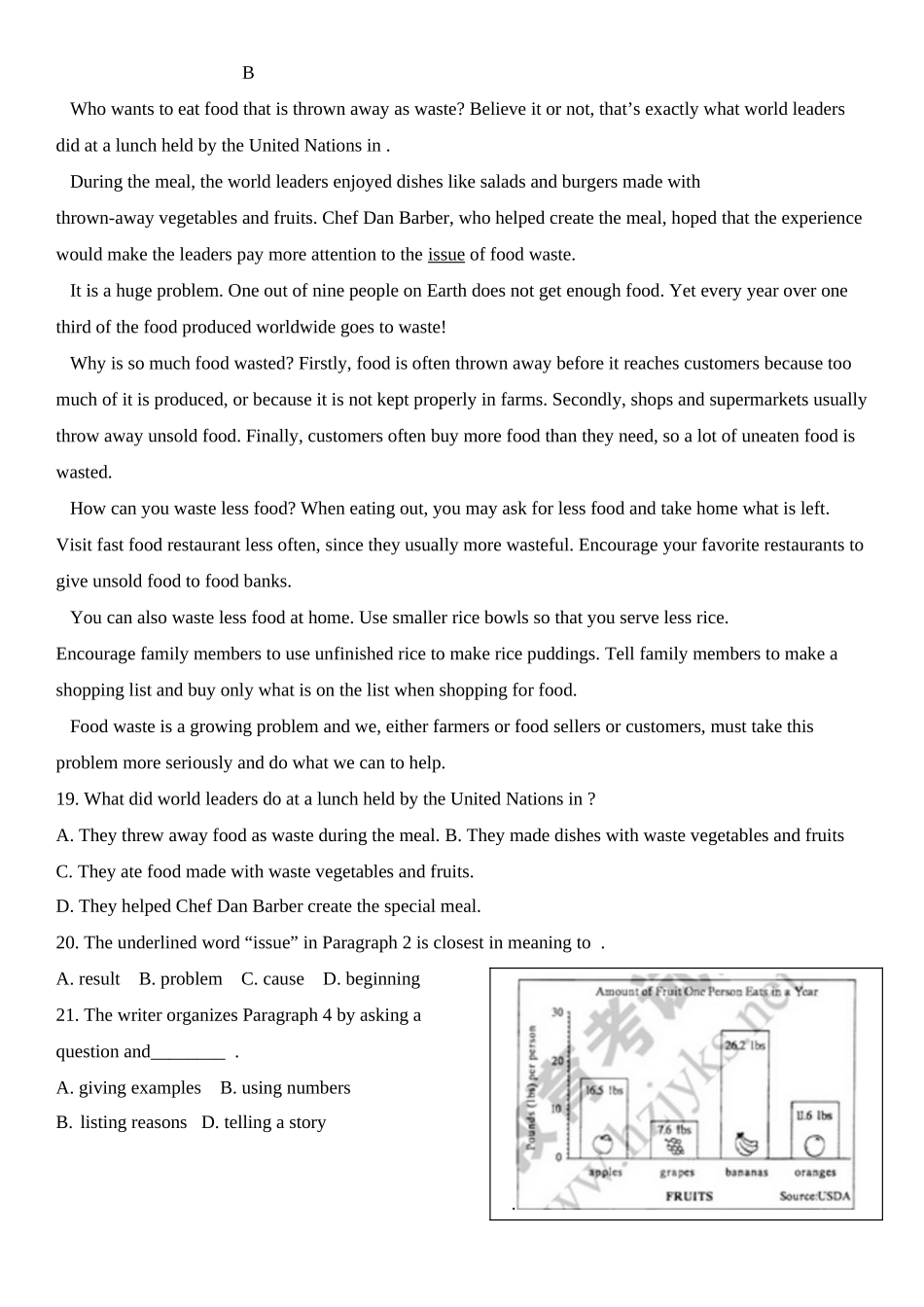 2025年杭州市中考英语真题及答案_第3页