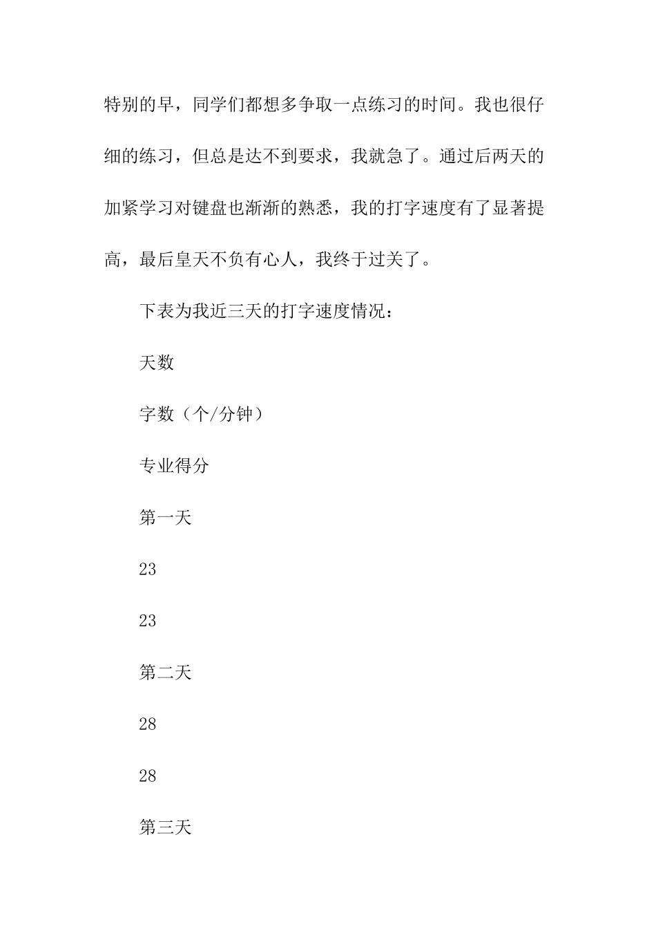 五笔打字实训报告_第3页