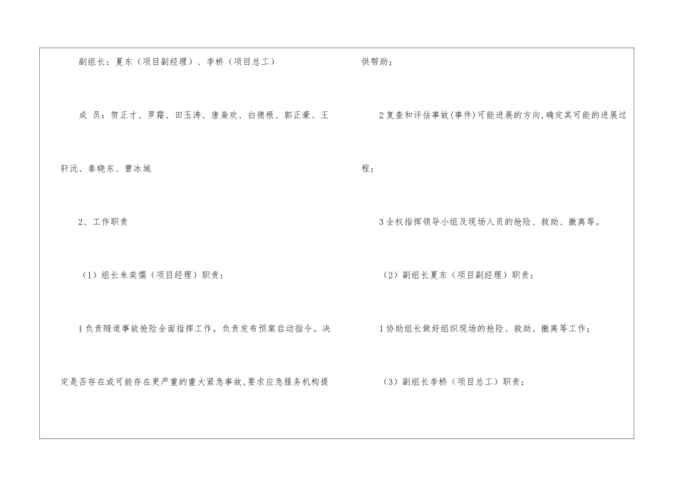 交安与绿化工程分公司隧道施工应急预案_第2页