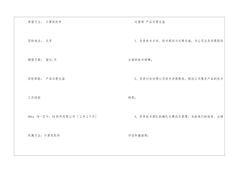 产品运营优秀简历模板_第3页