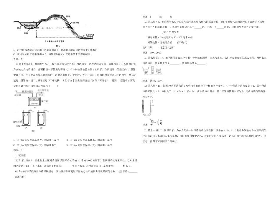 2025年全国物理竞赛试题汇编—压强_第2页