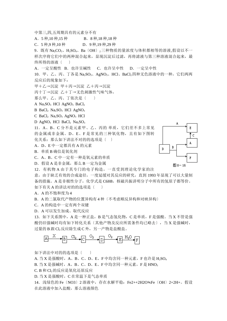 2025年全国高中化学奥林匹克竞赛山东预赛试题_第2页